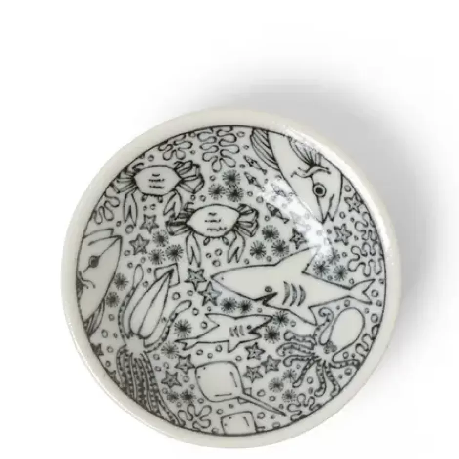 Other^MIYA Company Sauce Dish 4" Happy Sea Creatures