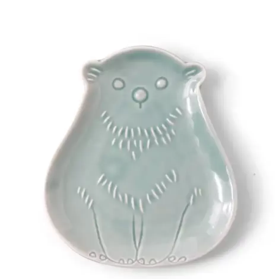 Other^MIYA Company Sauce Dish Bear Teal