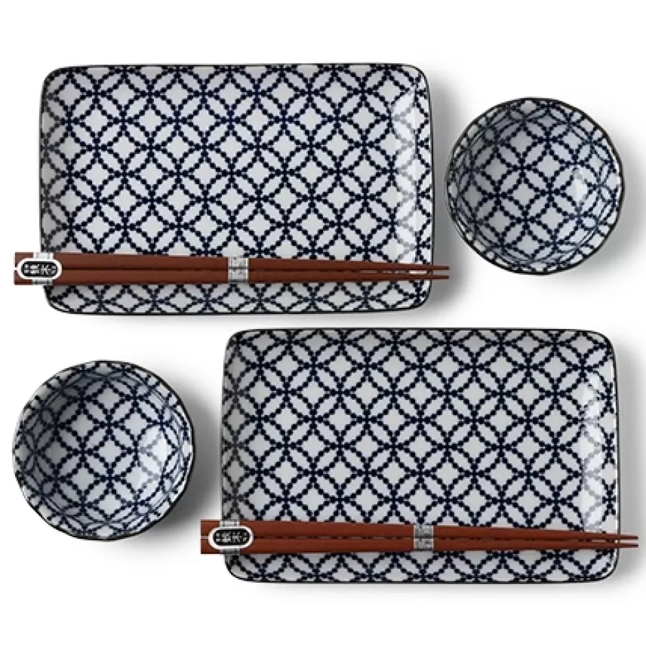 Plate Sets^MIYA Company Shippou Sushi For Two Set