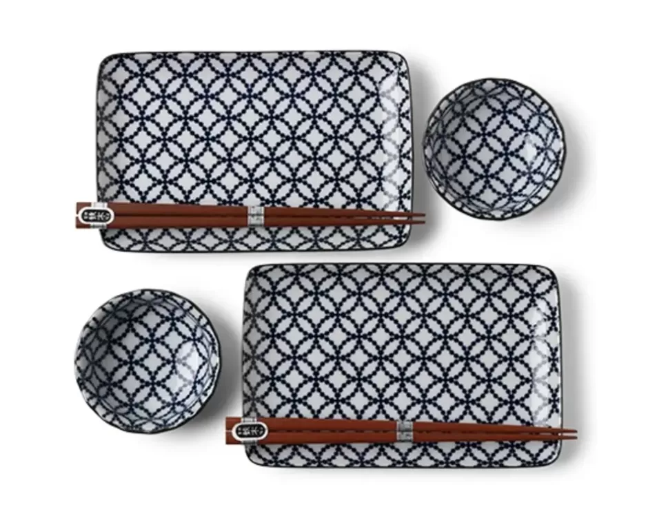 Plate Sets^MIYA Company Shippou Sushi For Two Set