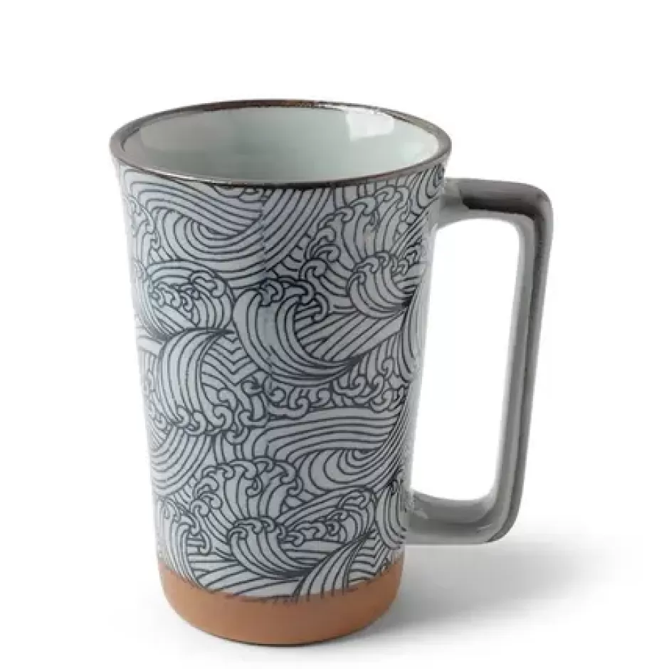 Mugs^MIYA Company Tall Mug Blue Wave 12 Oz.