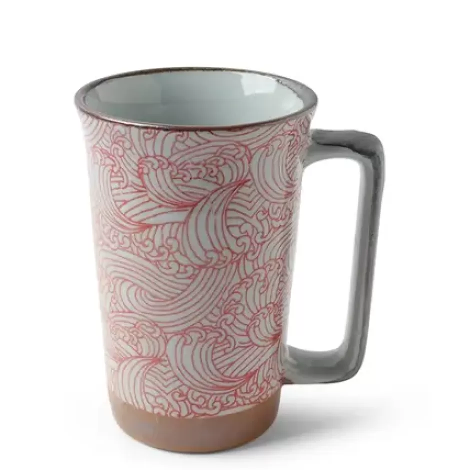 Mugs^MIYA Company Tall Mug Red Wave 12 Oz.