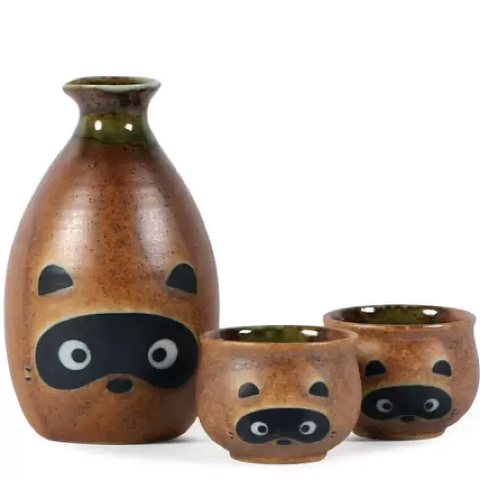 Other^MIYA Company Tanuki Raccoon Sake Set