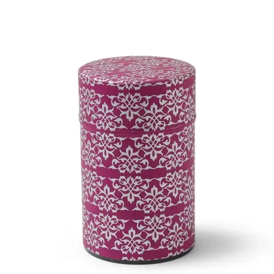 Teaware Accessories^MIYA Company Tea Canister Fuschia/Silver Bar