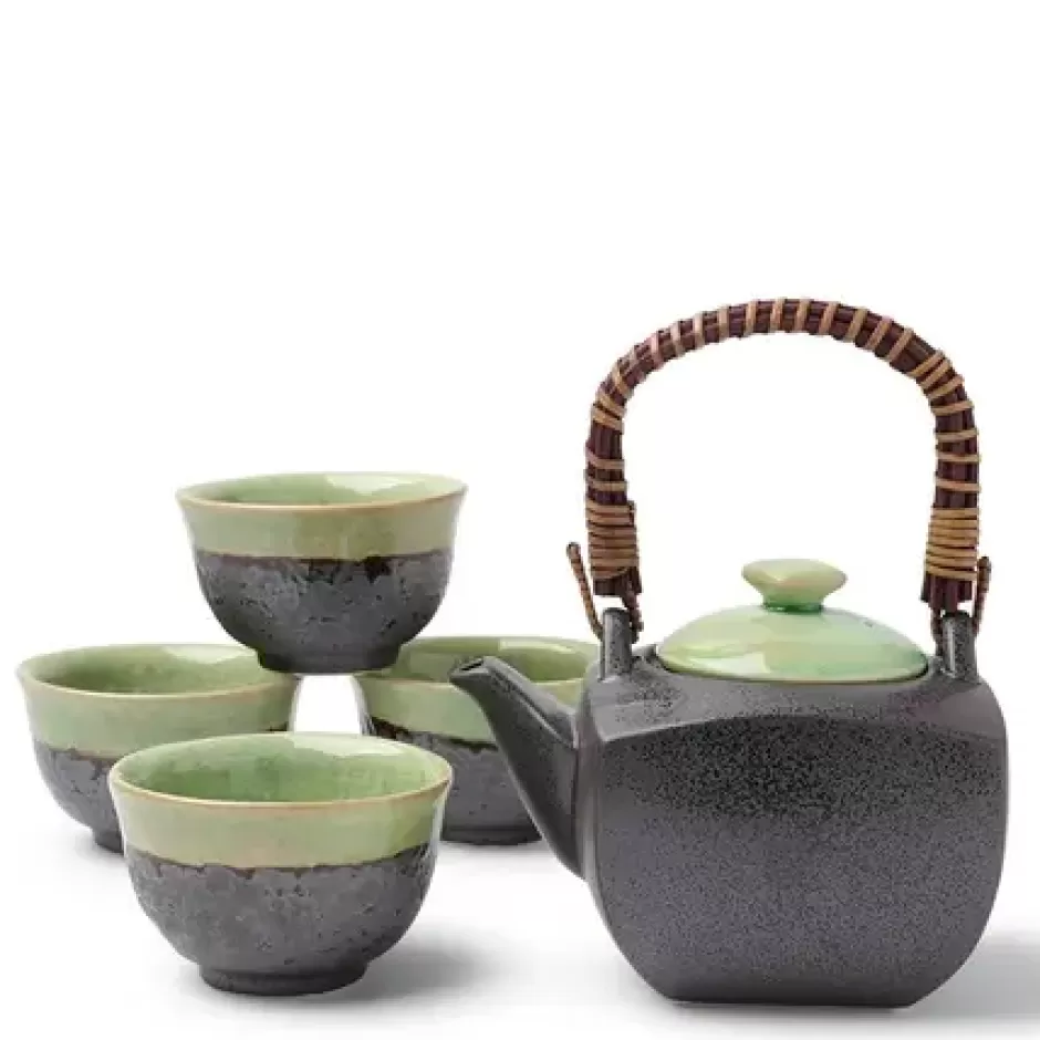 Tea Sets - Ceramic^MIYA Company Tea Set Bronze/Jade Square