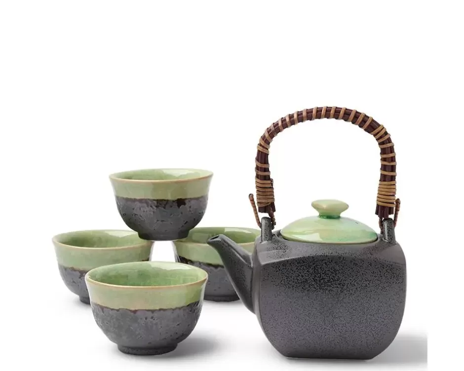 Tea Sets - Ceramic^MIYA Company Tea Set Bronze/Jade Square