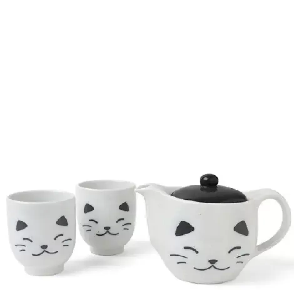 Tea Sets - Whimsical^MIYA Company Tea Set Cat White