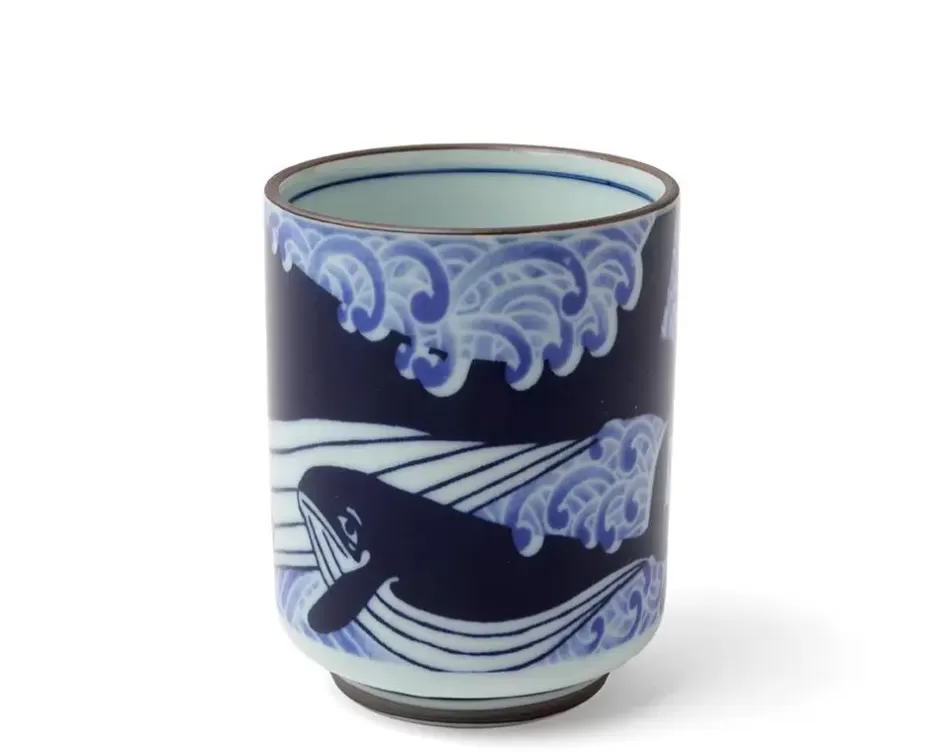 Cups/Mugs^MIYA Company Teacup Blue Whale Waves