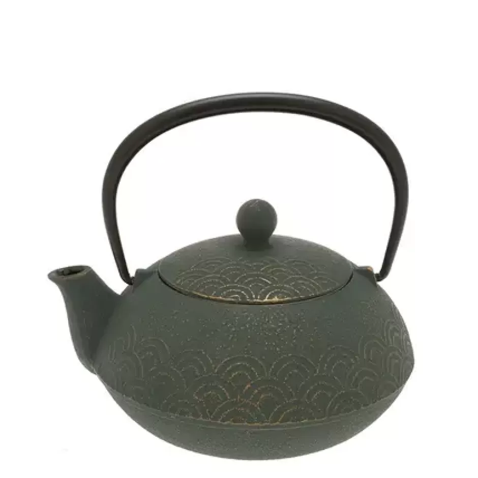 Teapots - Cast Iron^MIYA Company Teapot Cast Iron Bronze Waves