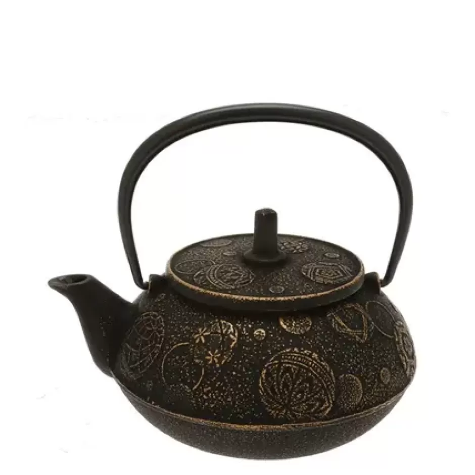 Teapots - Cast Iron^MIYA Company Teapot Cast Iron Gold Black Mari