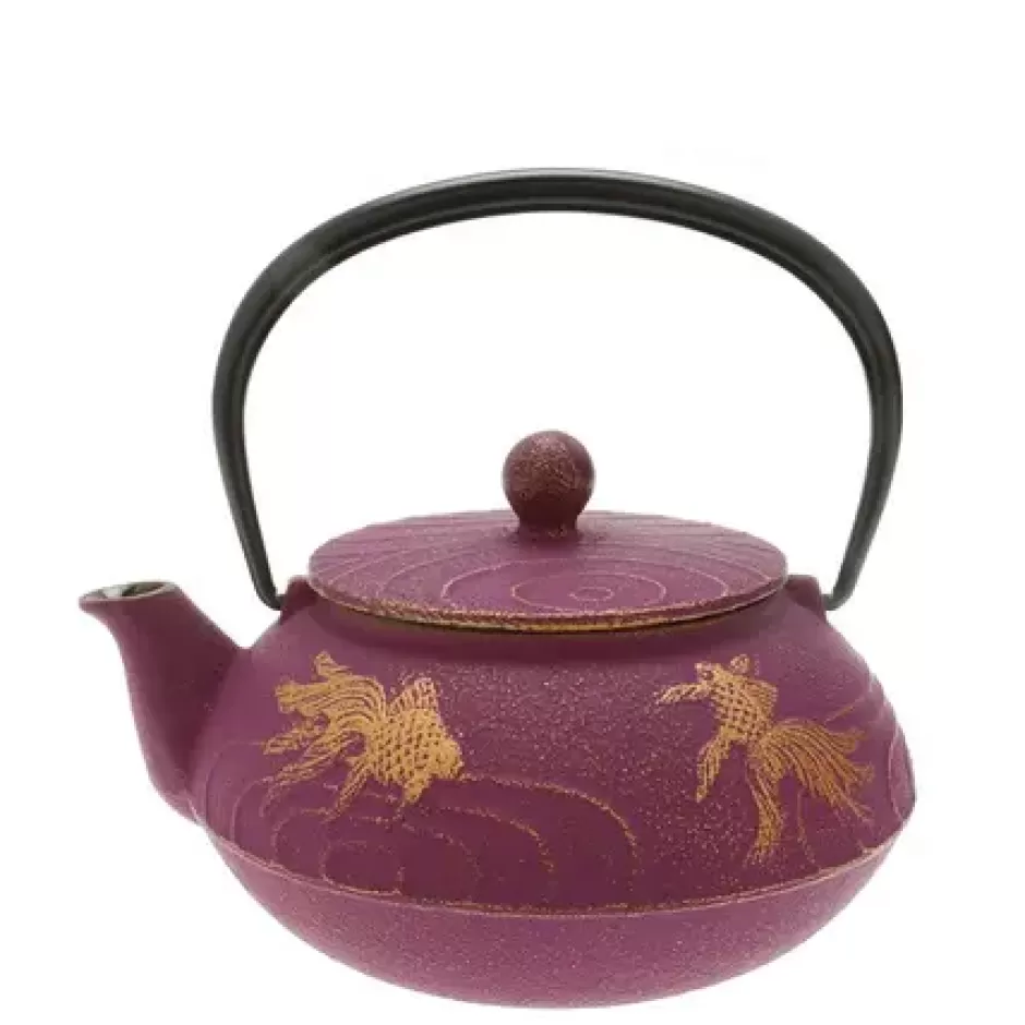 Teapots - Cast Iron^MIYA Company Teapot Cast Iron Purple Goldfish