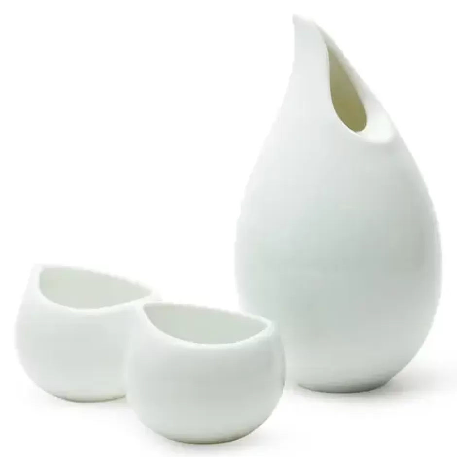 Sake Sets^MIYA Company Tear Drop White Sake Set