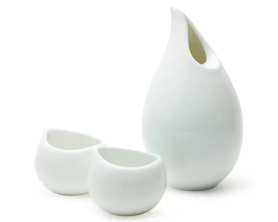 Sake Sets^MIYA Company Tear Drop White Sake Set