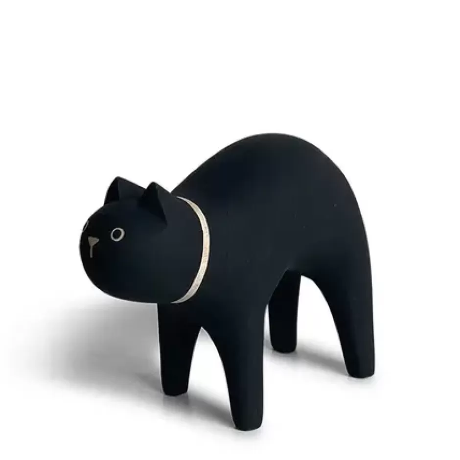 Cats^MIYA Company T-Lab Wooden Animal - Cat Black