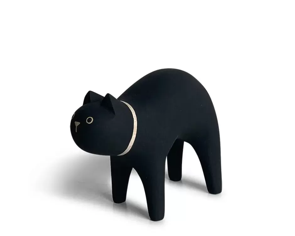 Cats^MIYA Company T-Lab Wooden Animal - Cat Black