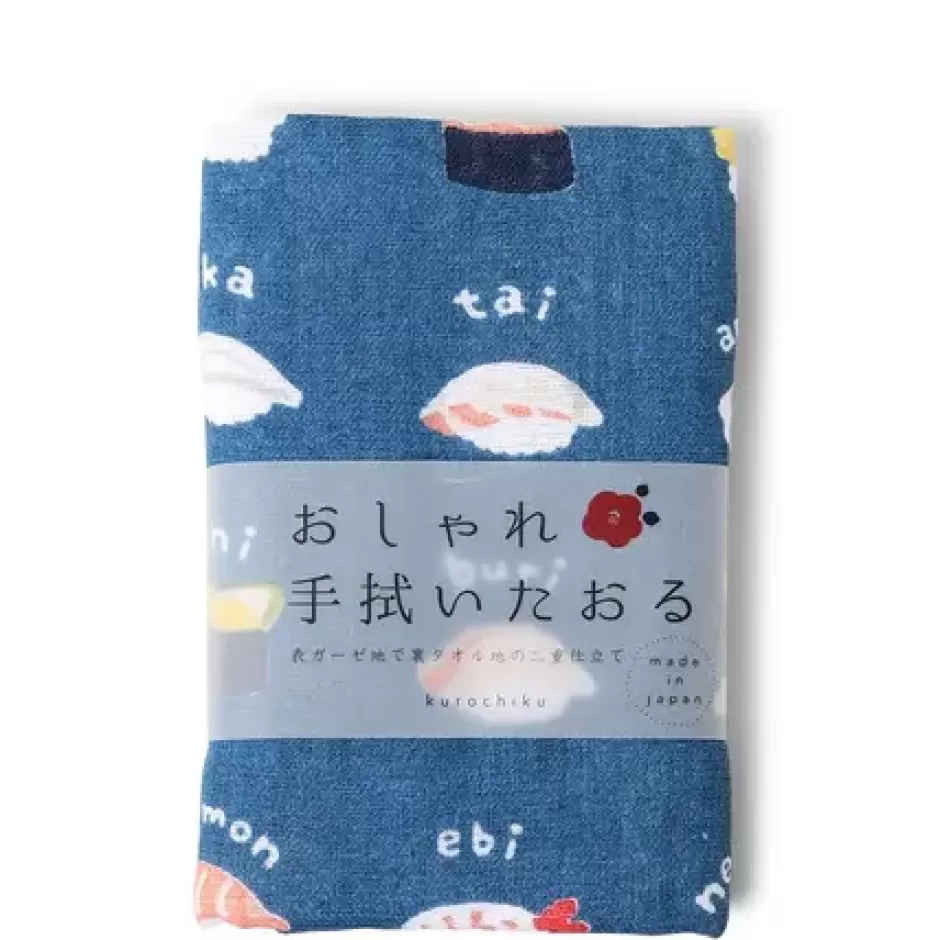 Towels^MIYA Company Towel Blue Sushi