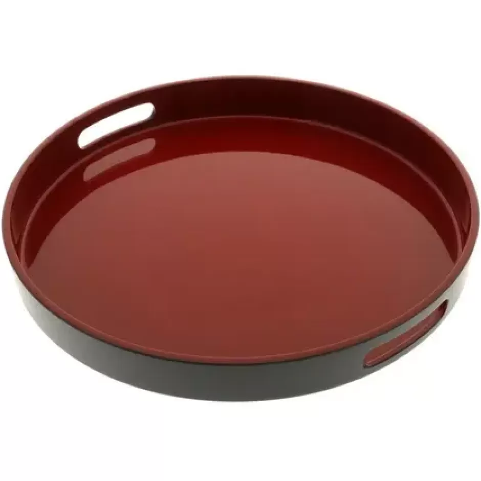 Trays^MIYA Company Tray Black/Red 13-1/2"