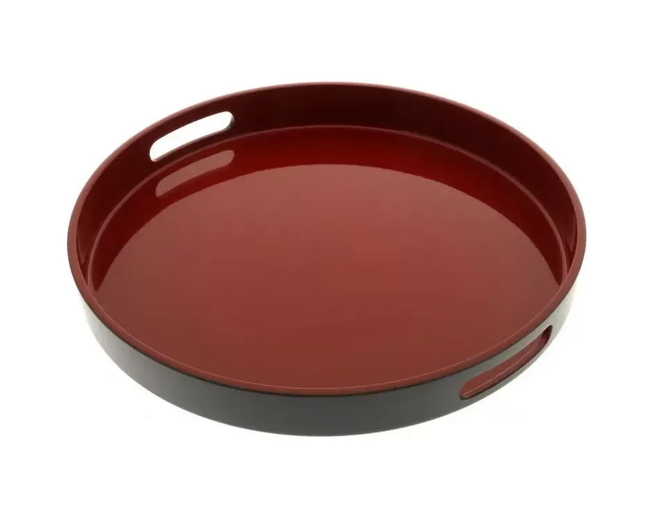 Trays^MIYA Company Tray Black/Red 13-1/2"