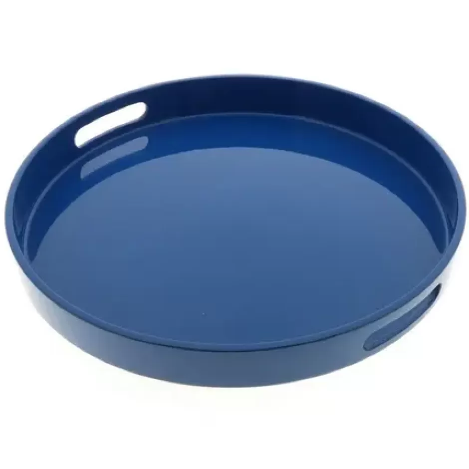 Trays^MIYA Company Tray Blue Round 13-1/2"