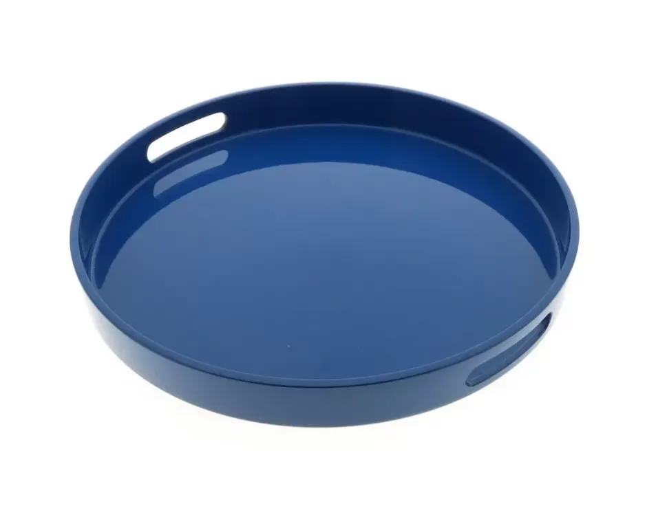 Trays^MIYA Company Tray Blue Round 13-1/2"