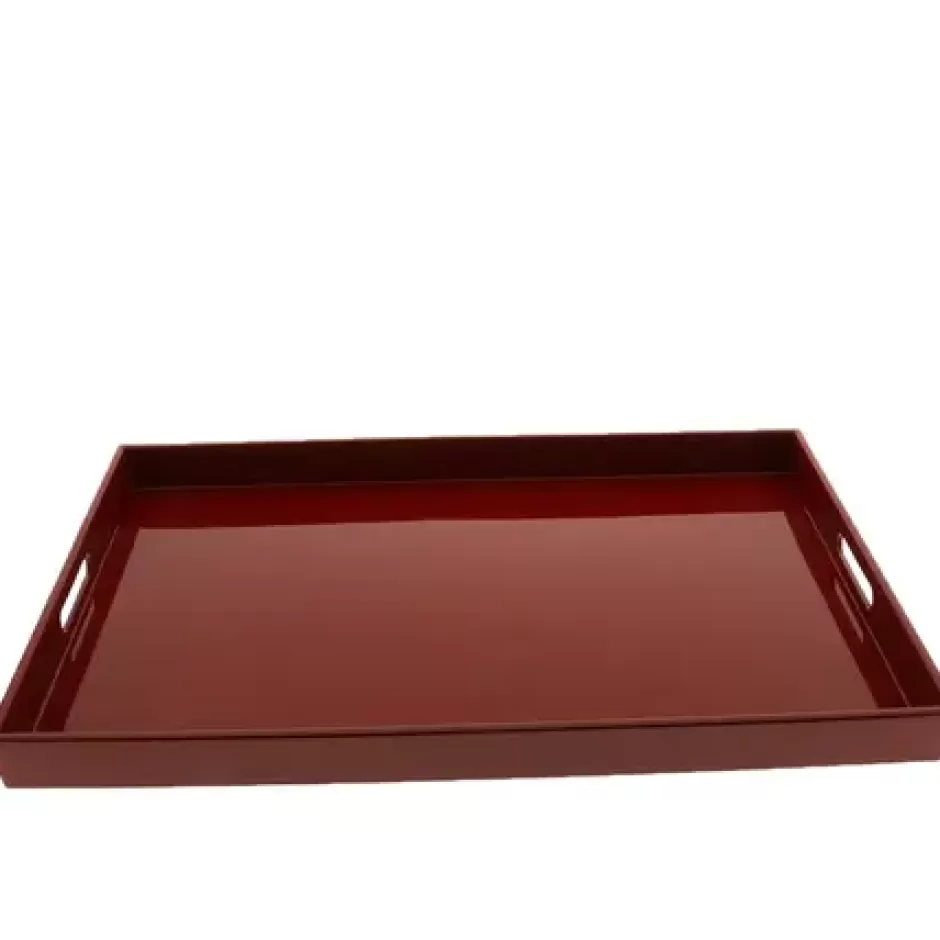 Trays^MIYA Company Tray Red 18-7/8" X 12-1/4"