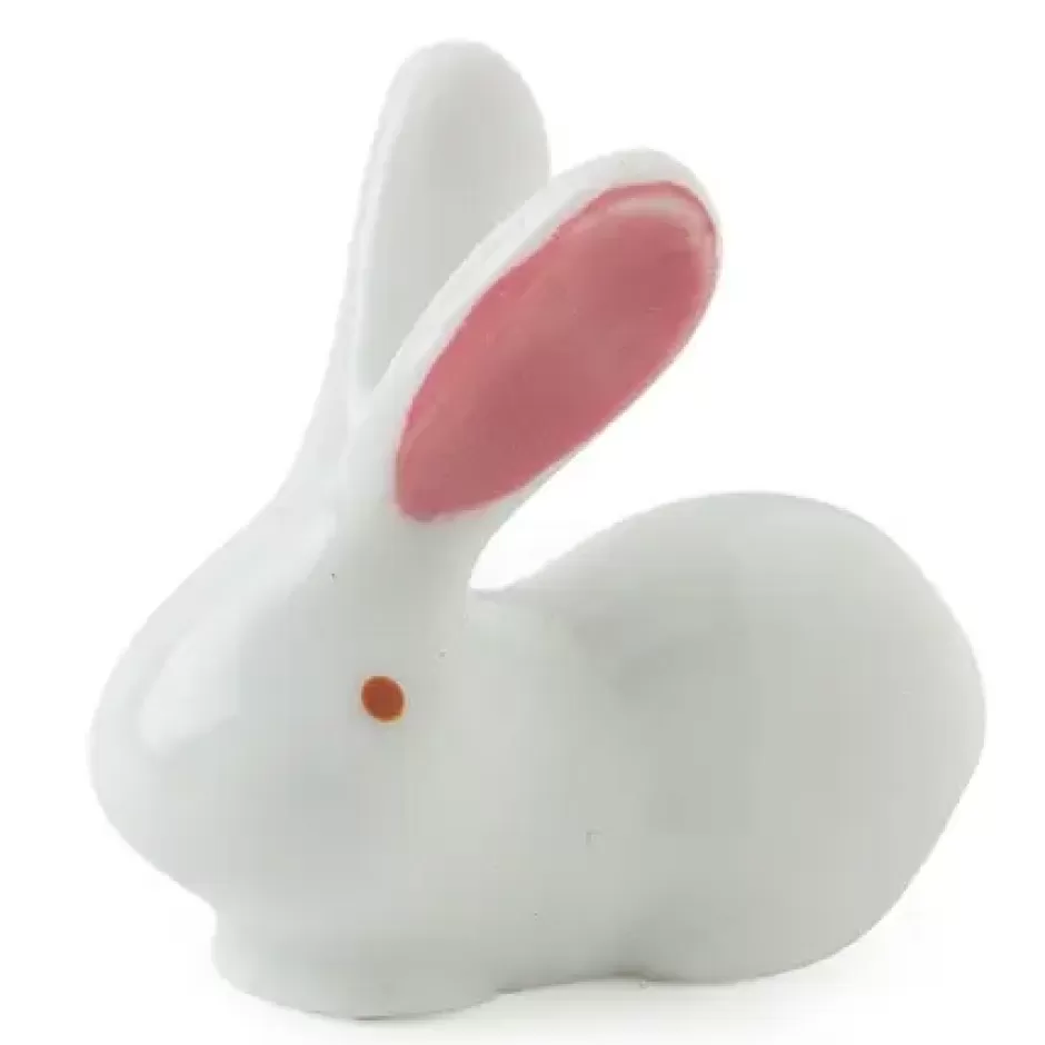 Rabbits^MIYA Company White Rabbit Chopstick Rest - Pink Ears