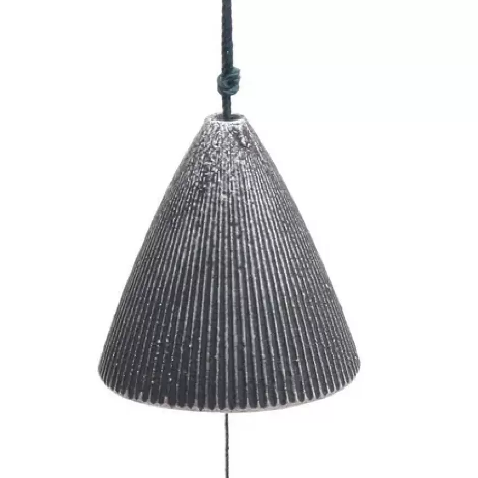 Wind Chimes^MIYA Company Wind Chime Cone Pewter Ribbed 2"