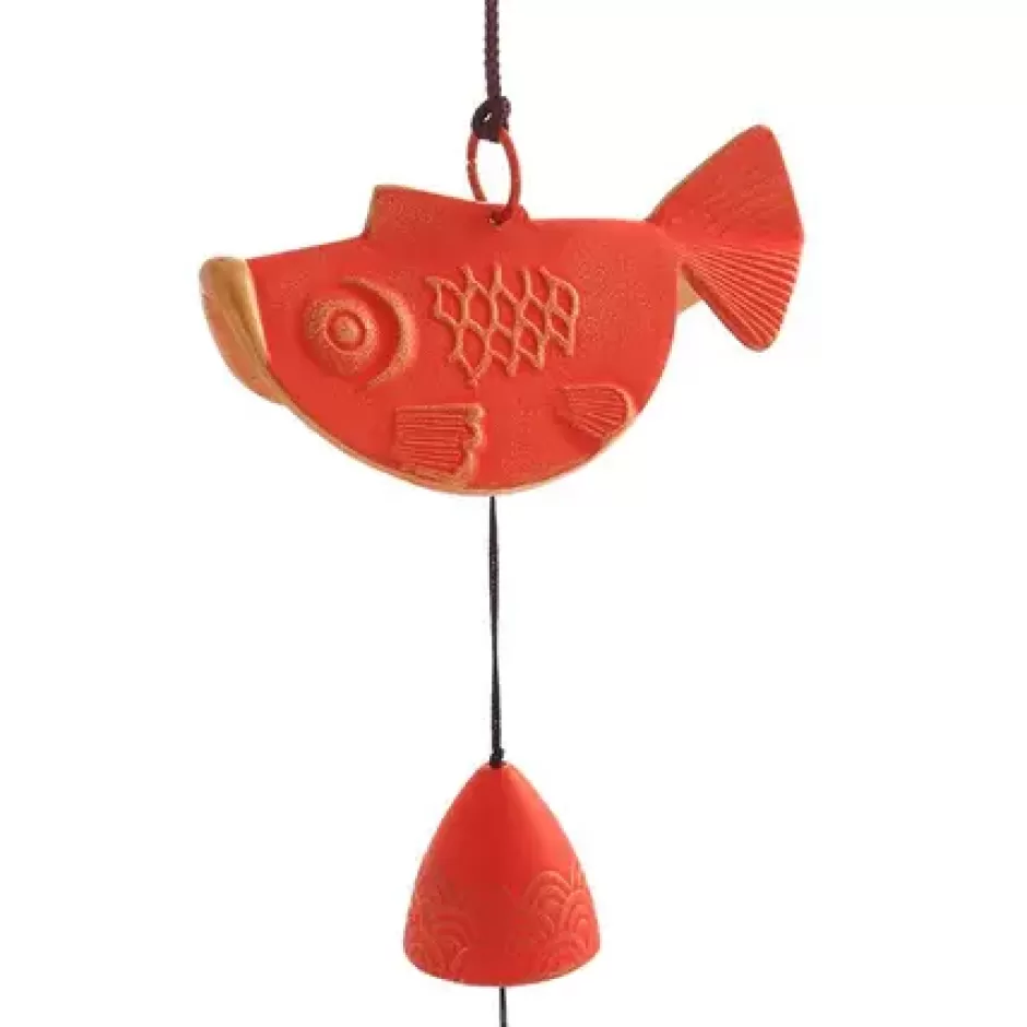 Fish^MIYA Company Wind Chime Goldfish Red/Gold 2-3/4"