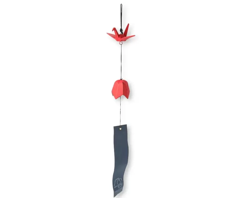 Other^MIYA Company Wind Chime Peace Crane Red 1-7/8"